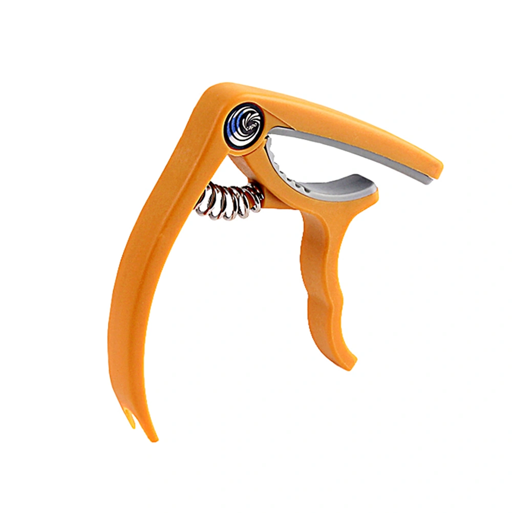 Capo Guitar Picks  Tune Clamp Key Trigger Capo Clip-on Tuner for Acoustic Electric Guitar Ukulele Banjo Mandolin K74 (Orange)