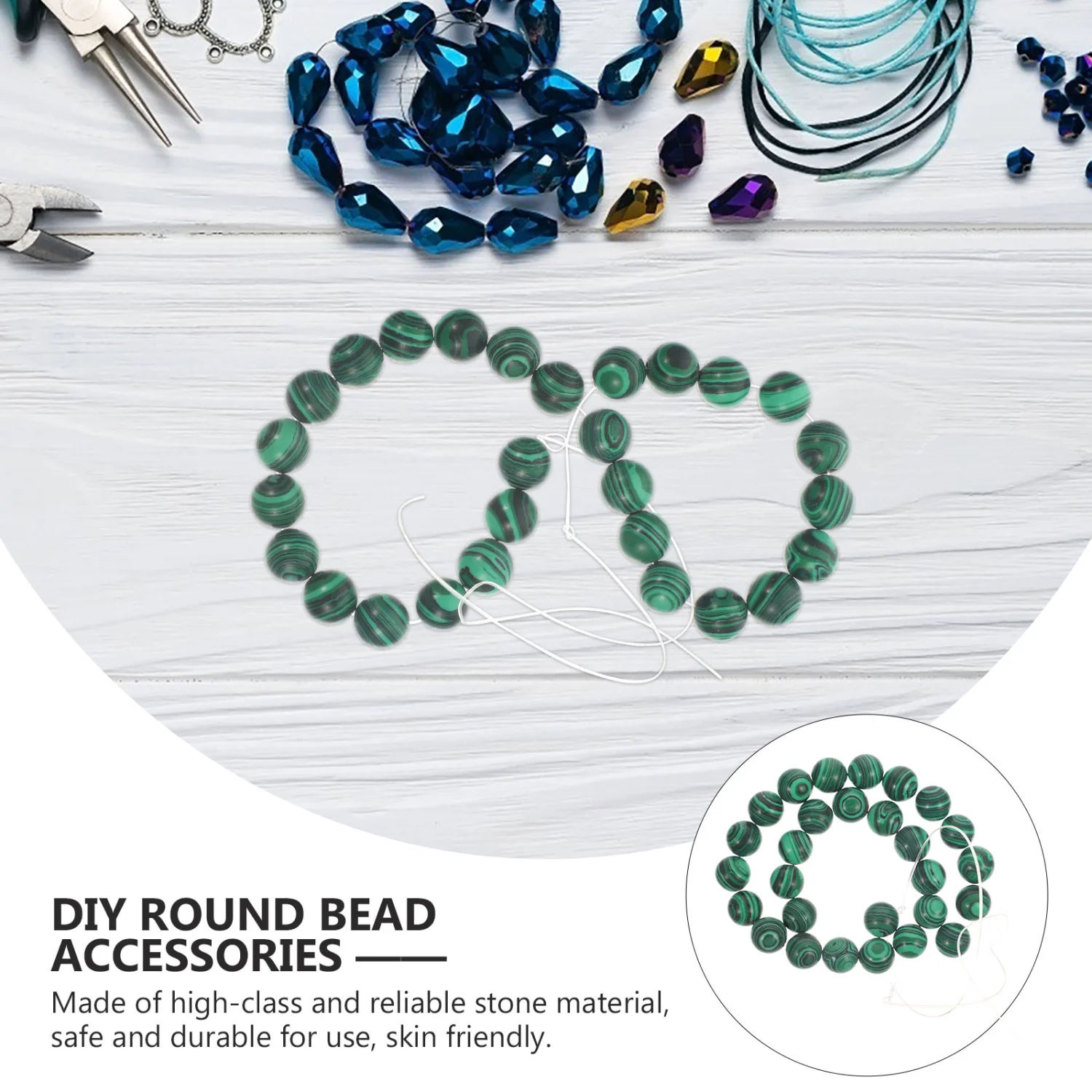 1 strip of Natural Stone Beads DIY Beads Round Loose Beads Jewelry Making Beads