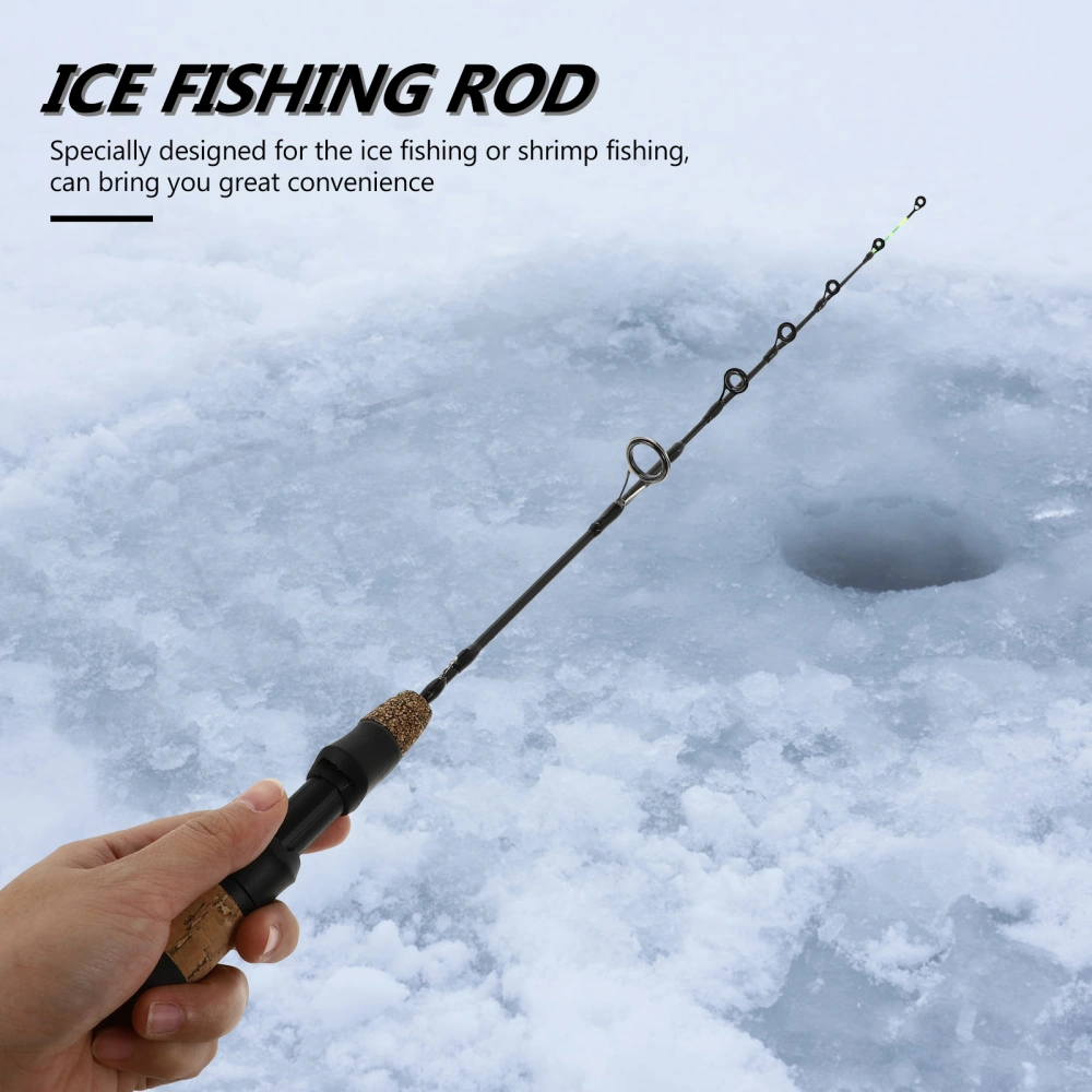 1Pc Double Segments Fishing Rod Ice Fishing Rod for Winter Outdoor Prawn Rod