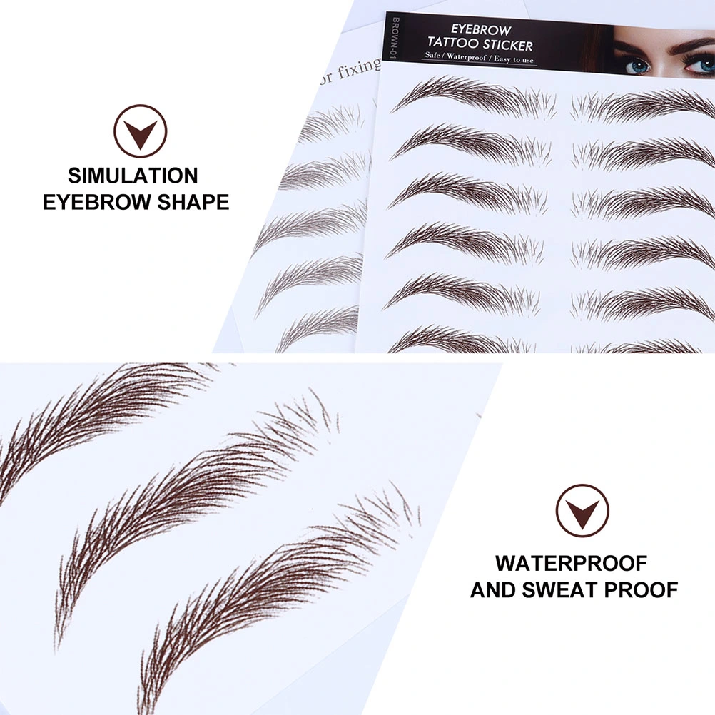 5pcs 6D Eyebrow Transfers Stickers Bionic Eyebrow Tattoos Eyebrow Makeup Sticker
