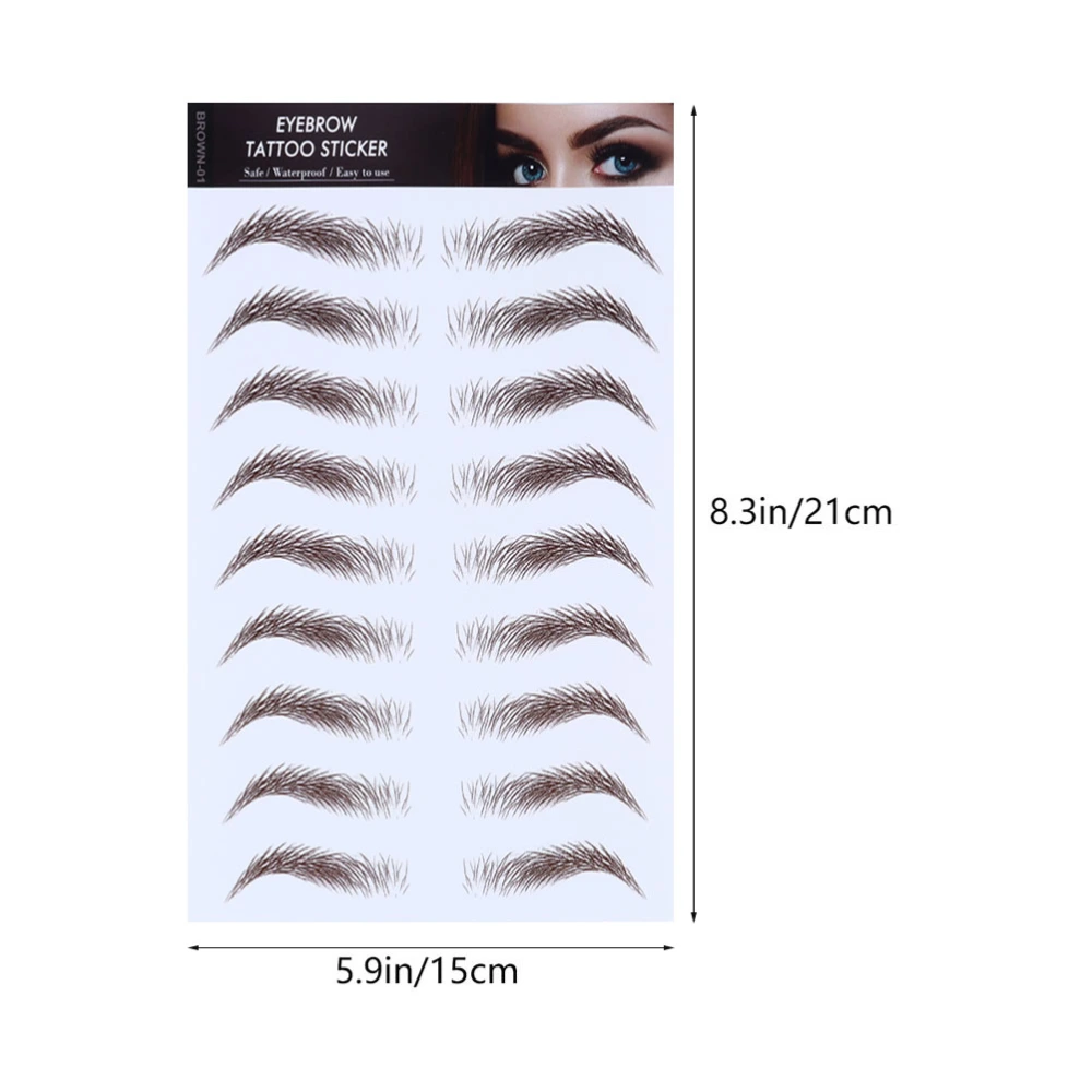 5pcs 6D Eyebrow Transfers Stickers Bionic Eyebrow Tattoos Eyebrow Makeup Sticker