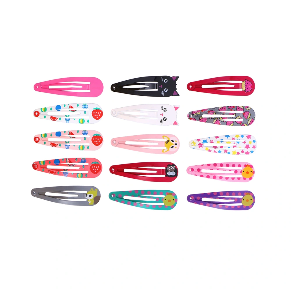 5-Pack Snap Hair Clips No Metal Hair Clip Barrettes for Girls Toddlers Kids Hair Accessories (Mixed Style)