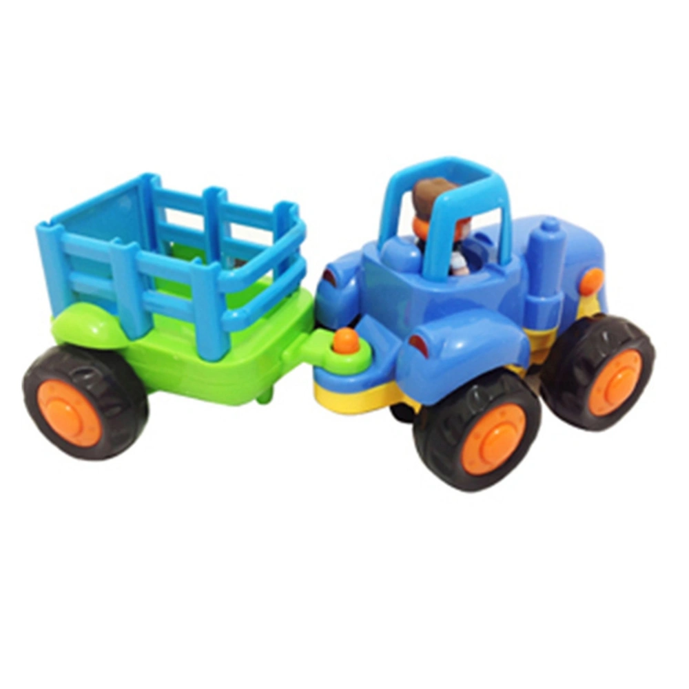 Friction Powered Toy Car Engineering Vehicle Toy Early Educational Toy for Baby Toddler Children - Tractor/ Bulldozer/ Dumper/ Cement Mixer Random (As Shown)