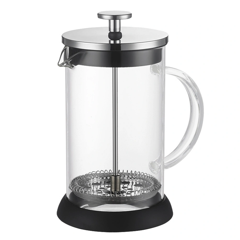 1Pc 350ml Stainless Steel Coffee Press Multi Function Coffee Pot Household Tea Kettle Infuser (Black)