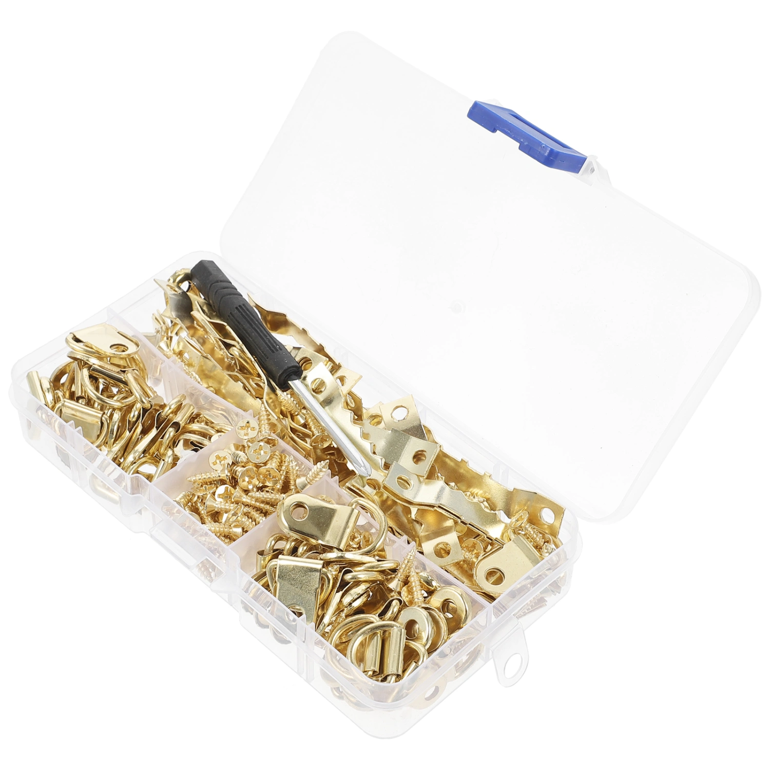 1 Set Picture D Ring Sawtooth Hangers Set Assorted Picture Hanging Kit