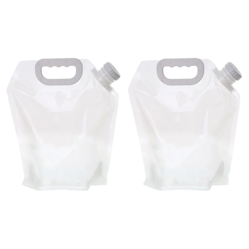 2pcs 5L Foldable Water Bag Outdoor Sports Camping Hiking Storage Water Bucket