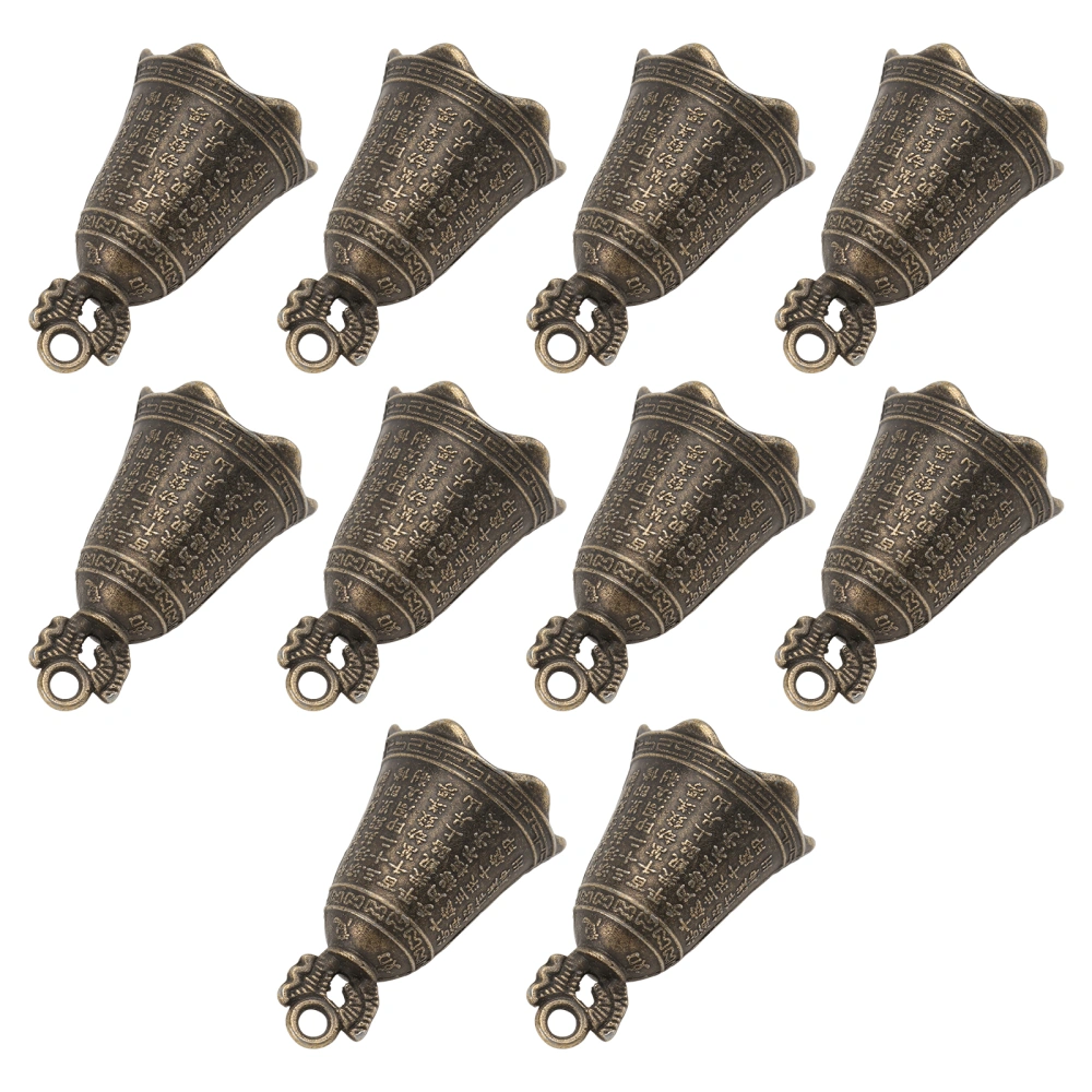 10Pcs Retro Iron Bell Hanging Ornaments DIY Pendants Crafts For Home Office