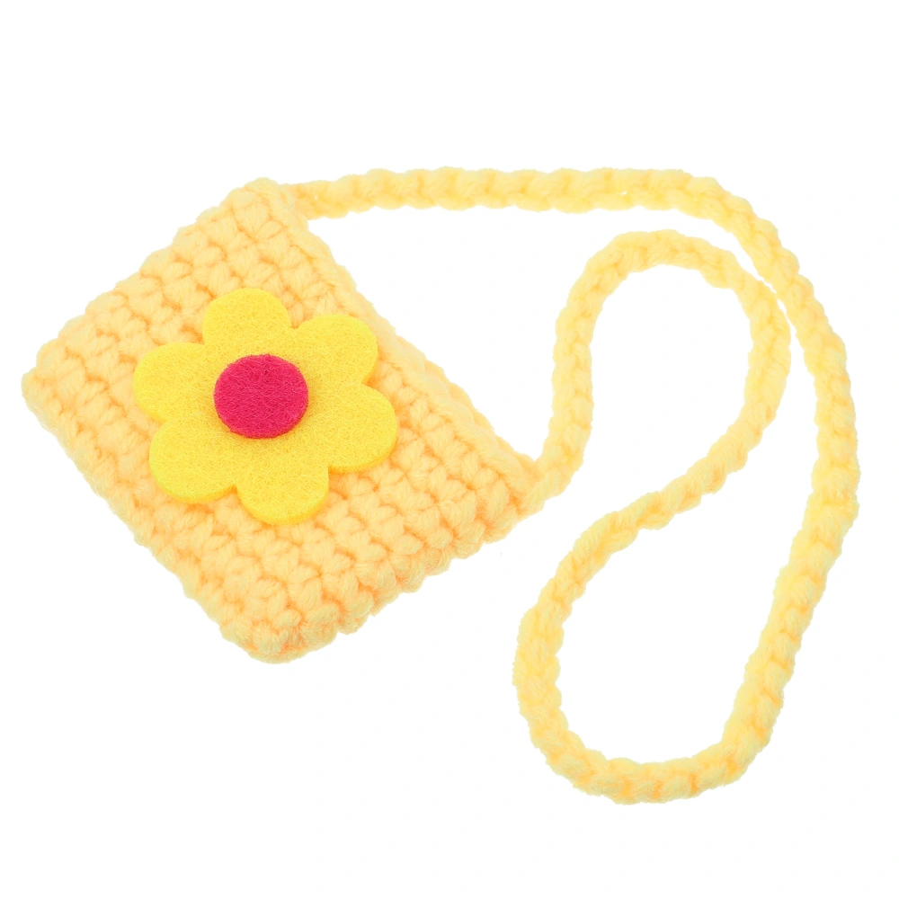 Pet Costume Bag Mini Pet Cross-body Bag Pet Satchel Pet Garment Accessory (Yellow)