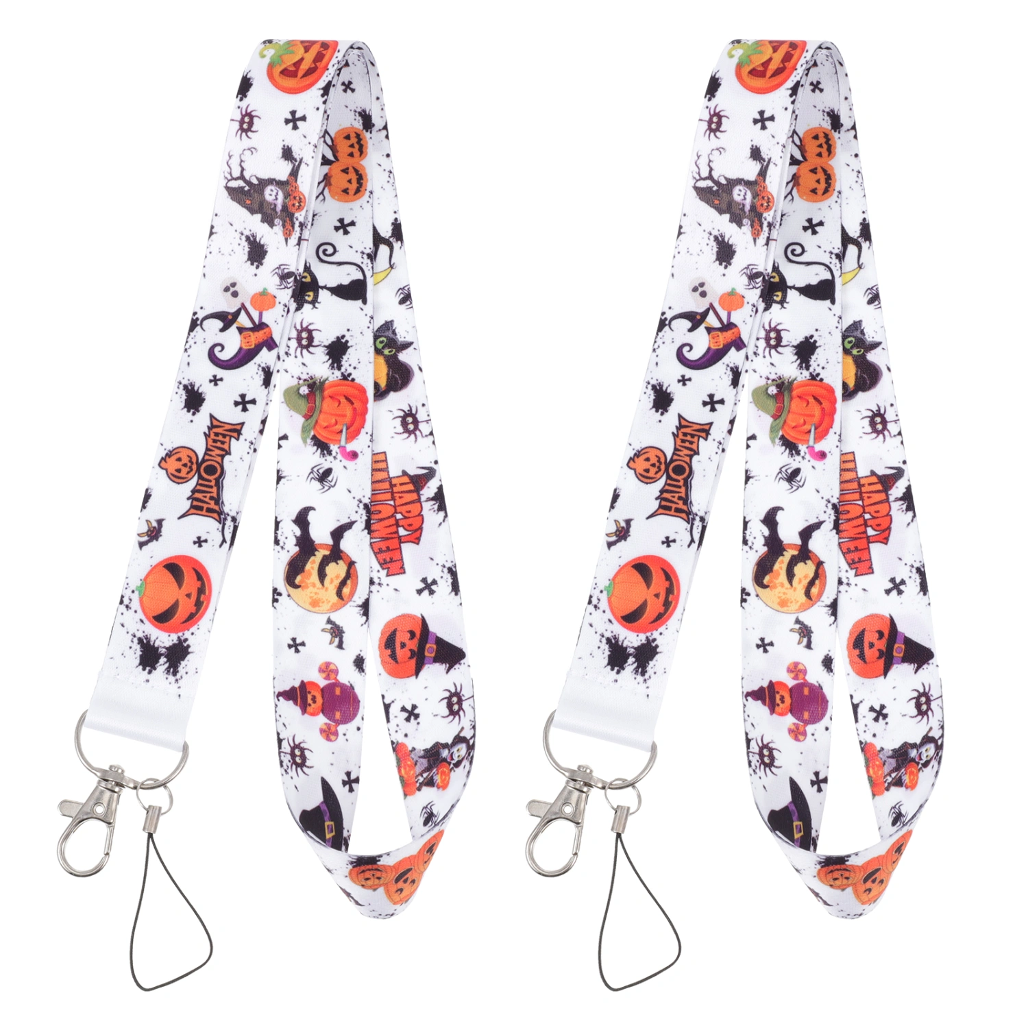 2PCS Cellphone Lanyards Halloween Style Mobile Phone Wrist Chains Lanyards