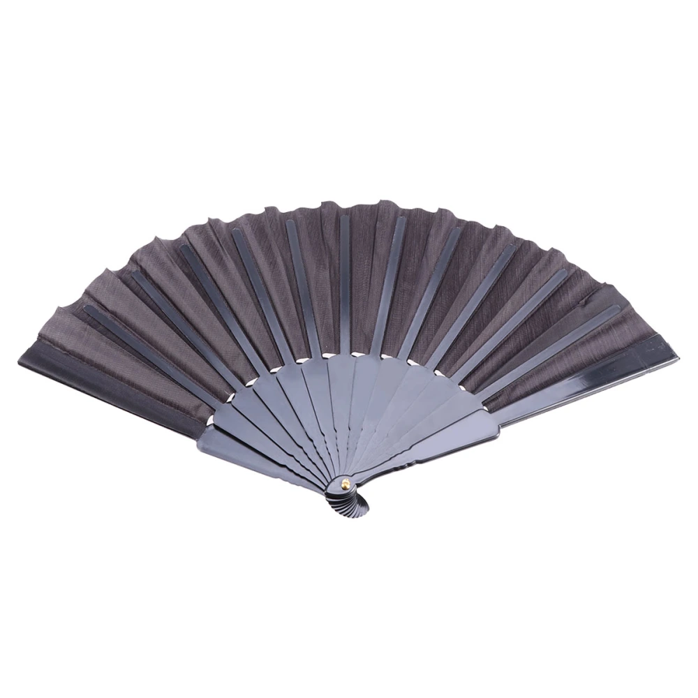 DIY Graffiti Hand-painted Plastic Fan Kindergarten Children Drawing Practice Blank Folding Fan (Black)