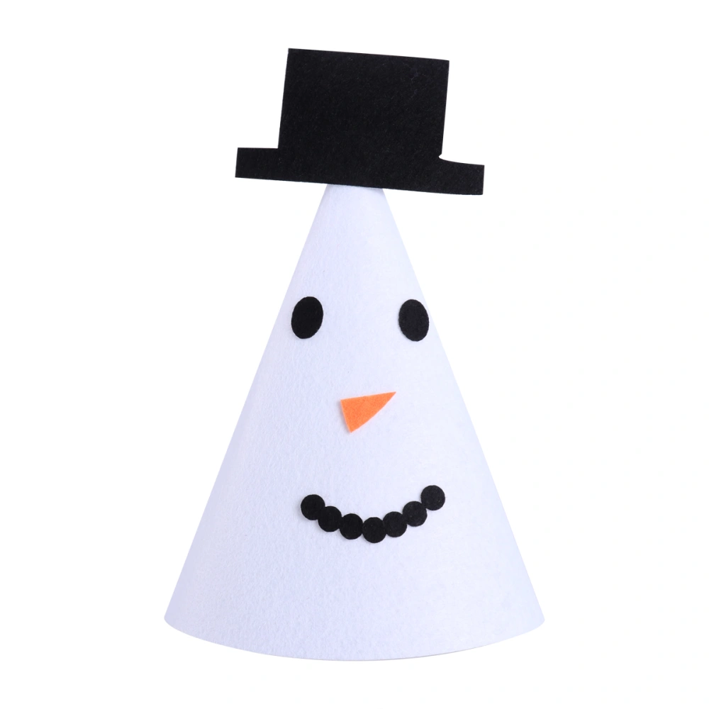 Cartoon Christmas Party Hats for Kids Christmas Tree Shaped Hat for Children Home Decoration (Snowman)