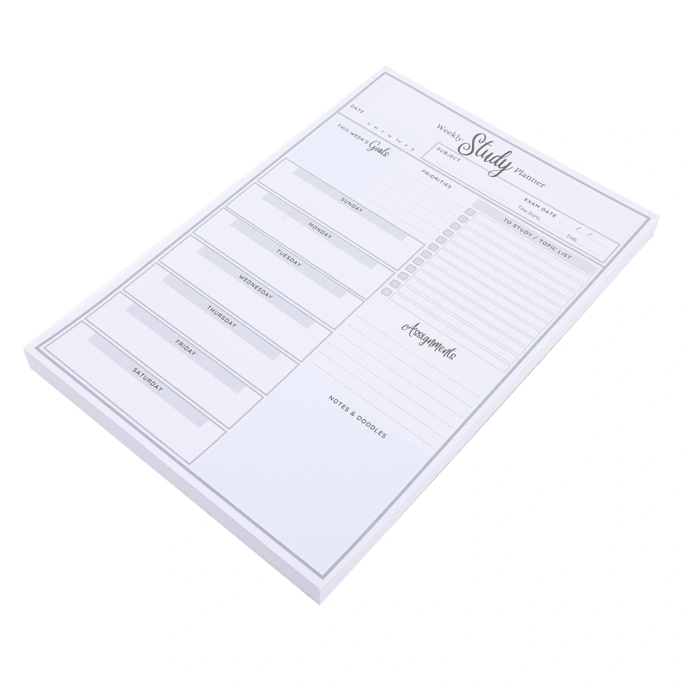 Weekly Planner Tear-off Notepad A5 Weekly Study Planner A5 Weekly Planner Notepad