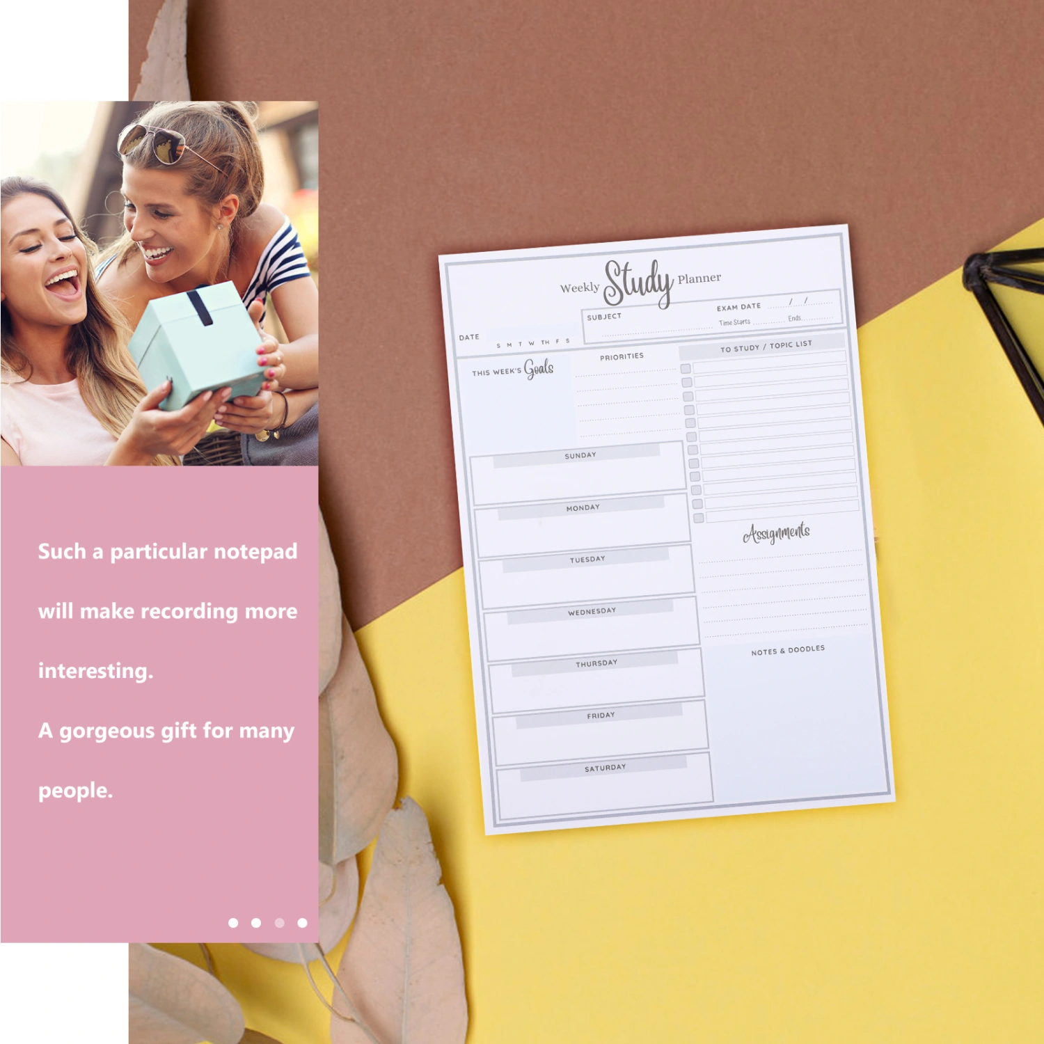 Weekly Planner Tear-off Notepad A5 Weekly Study Planner A5 Weekly Planner Notepad