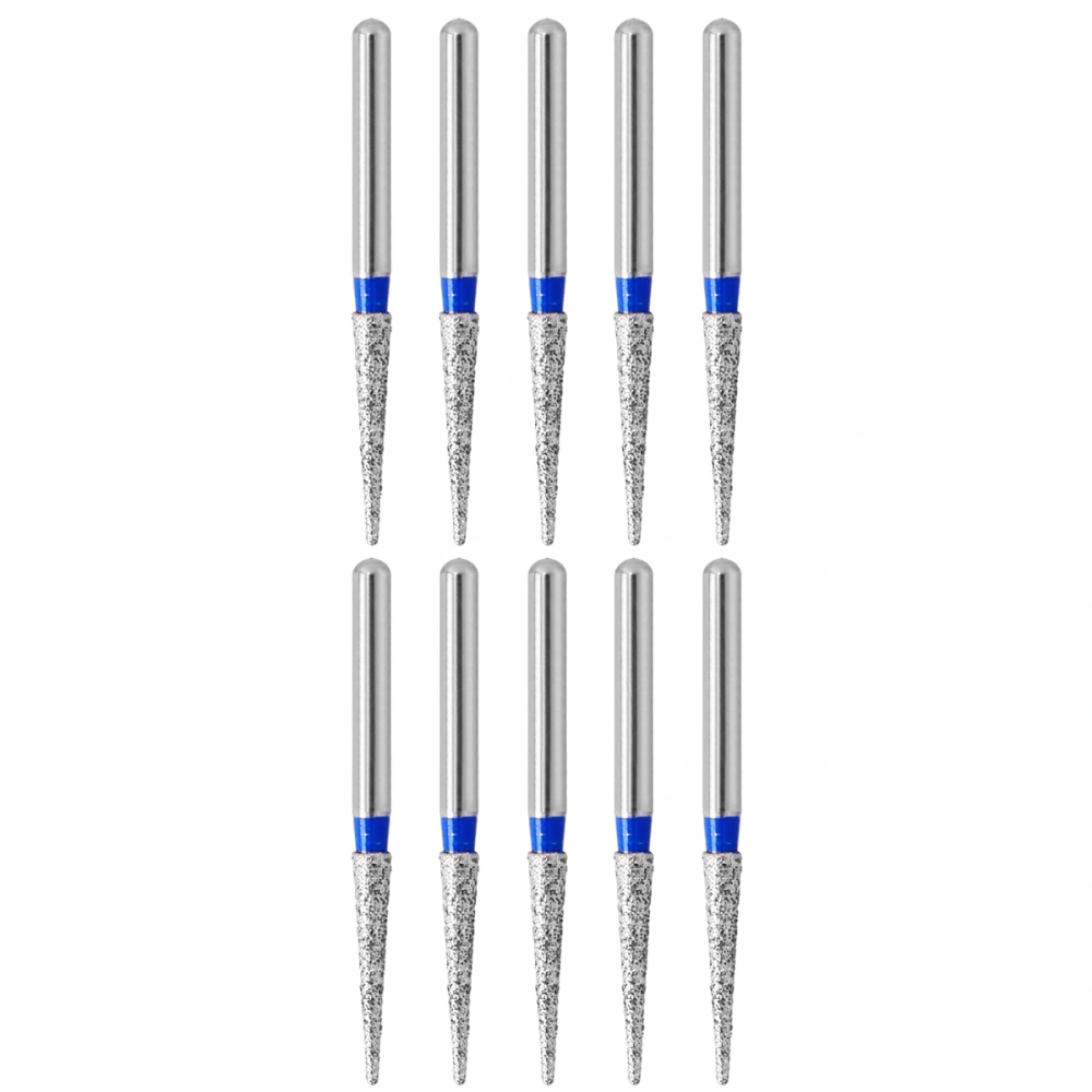 10pcs Dental Burs Diamond Burs High Burs Dental Bur Drill Teeth Polishing Smoothing Tool (TR-11)