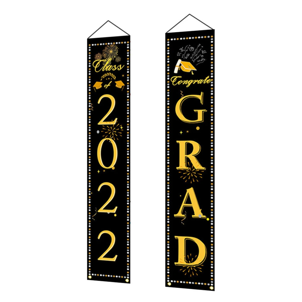 1 Pair Graduation Season Door Couplets Door Banners Door Curtain Decorations