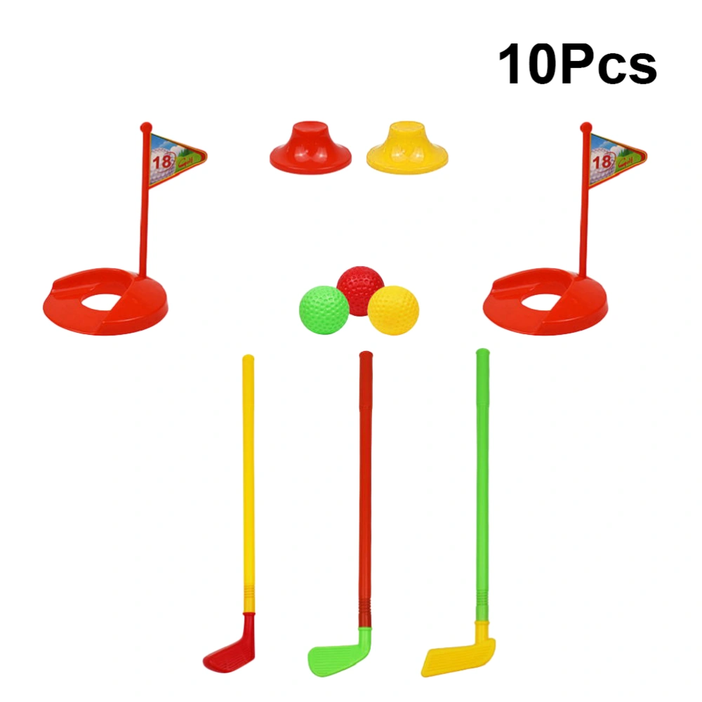 1 Set of 10Pcs Plastic Indoor Outdoor Suits Practical Clubs Tool Educational Toy