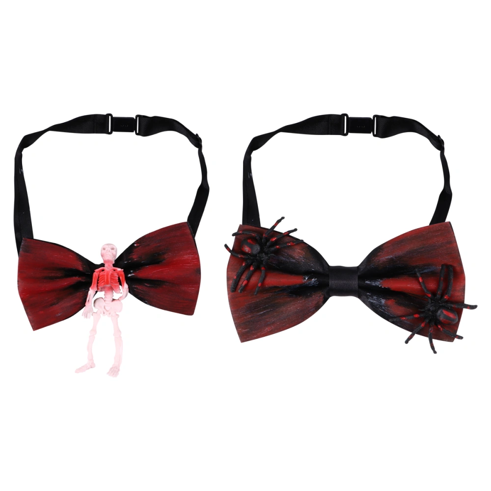 2pcs Halloween Bow Tie Spoof Bow Tie Cosplay Bowties Party Dress Up Bow Tie