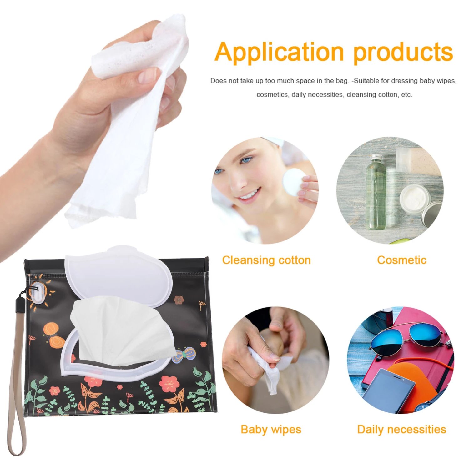 4 Pcs Wipe Dispensers Baby Wet Wipe Pouch Containers Portable Wipe Pouches
