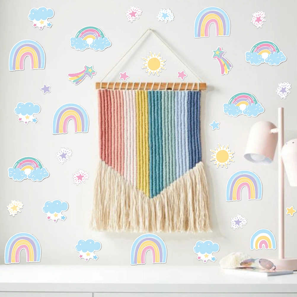 1 Set Rainbow Wall Decals Rainbow Wall Stickers for Baby Bedroom Nursery Room