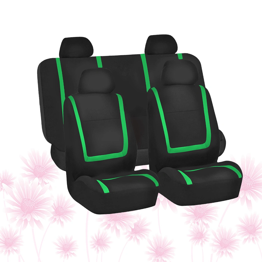 9 Pcs Car Seat Cover Universal Auto Seat Cover Thicken Wear Resistant Car Seat Protector Mat Car Interior Accessory (Green)