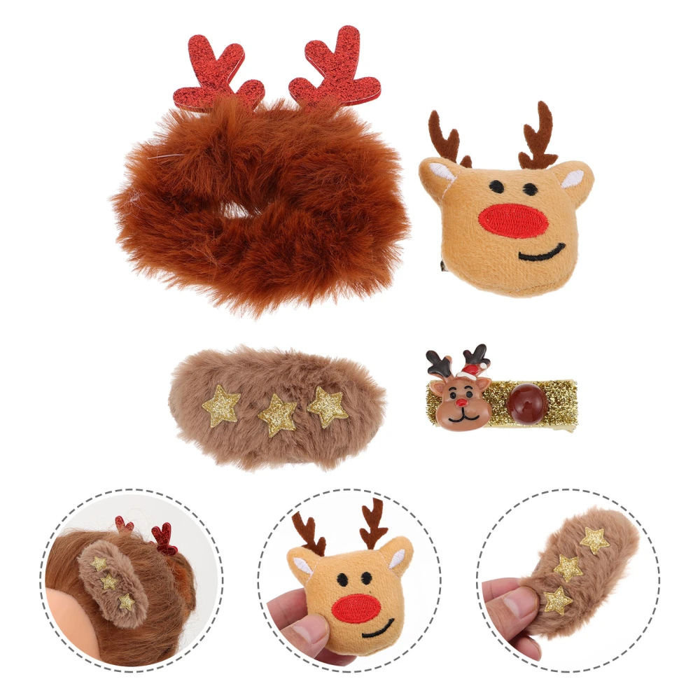 1 Set Christmas Hairpin Decorative Hairpin Children Hair Pin Xmas Brooch