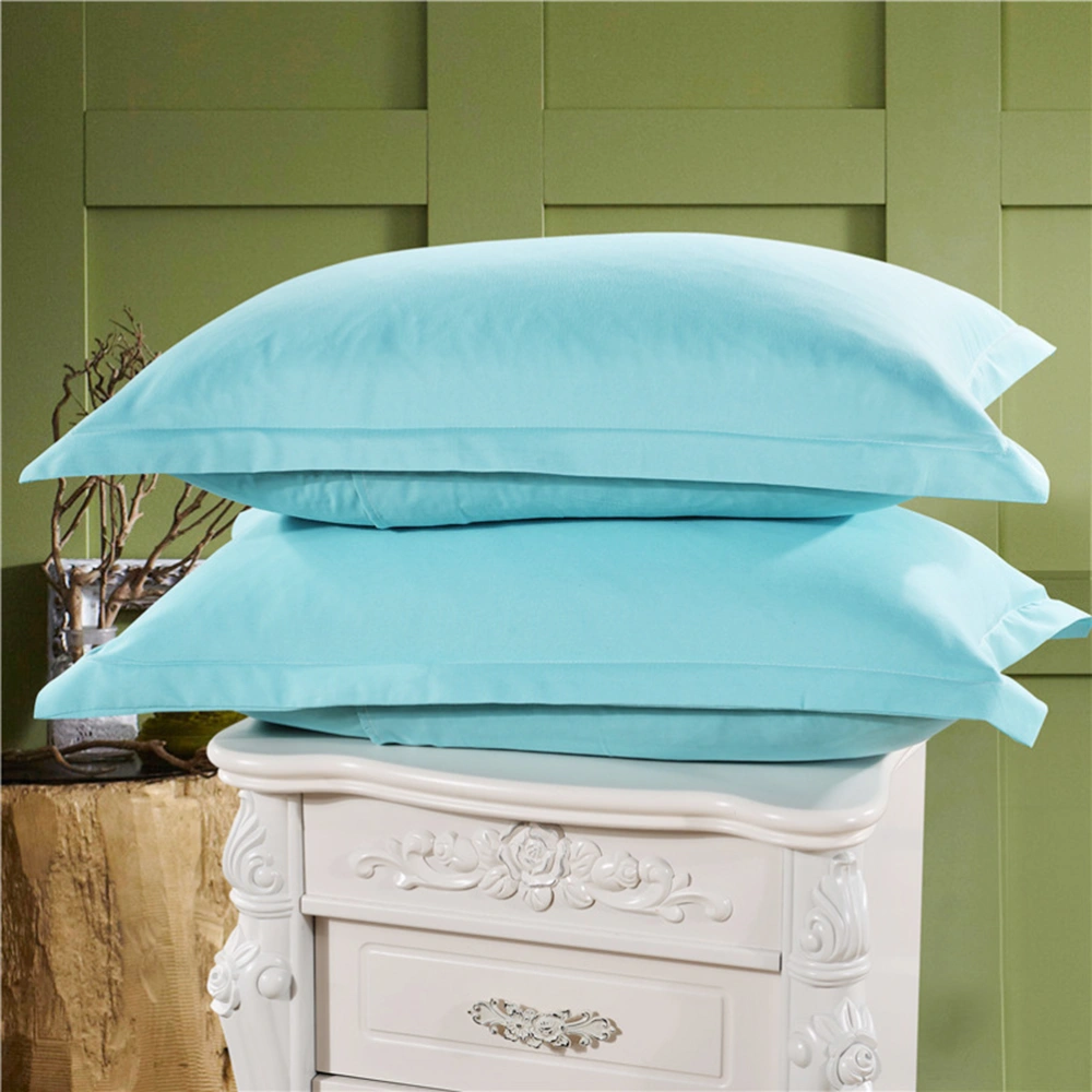 1 Pair of Pillowcase Pillow Insert Bedding Cover Envelope Decorative Pillowcase (Light Blue)