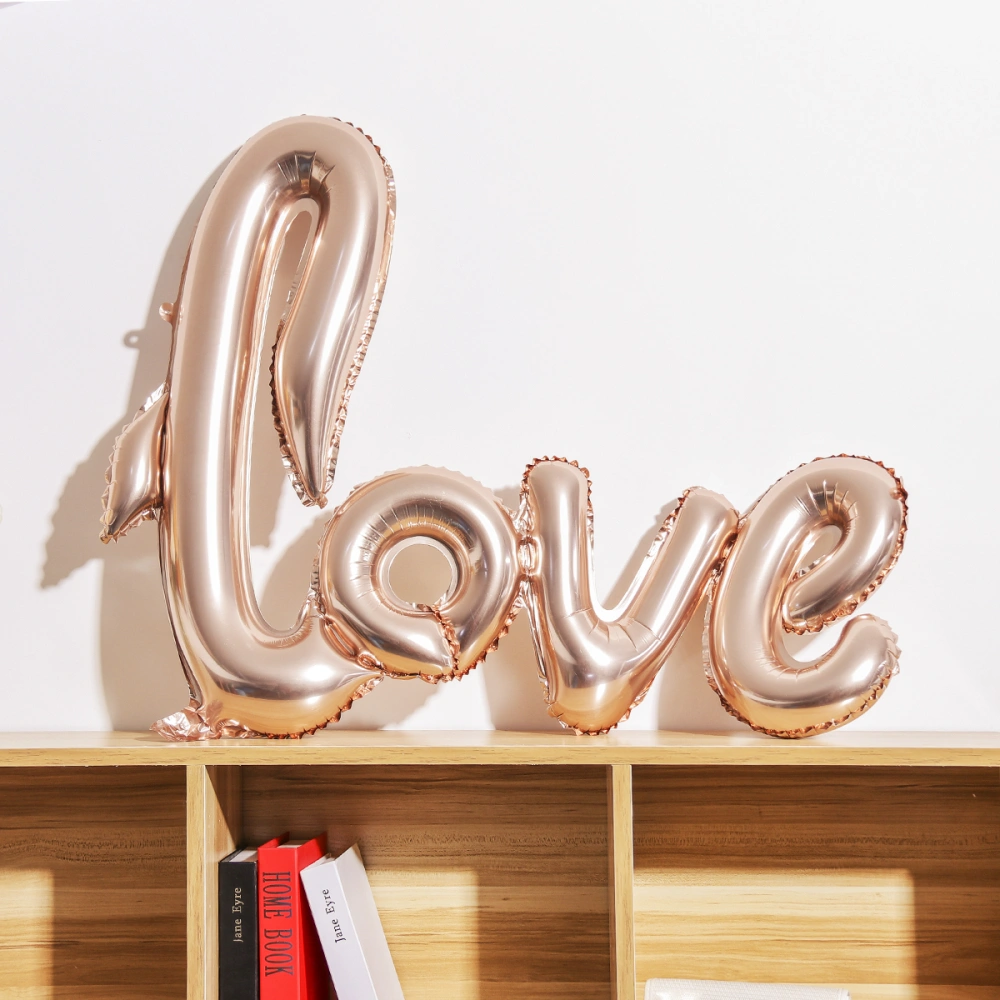 Love Balloon Banner Jumbo Foil Balloon Romantic Wedding Bridal Shower Anniversary Engagement Party Decoration Photo Props