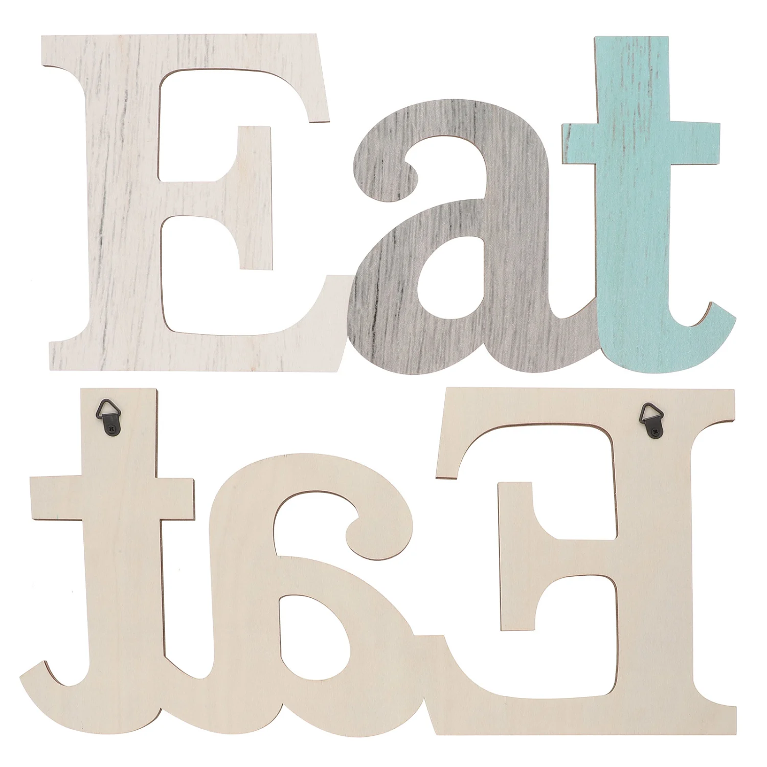 3pcs Kitchen Decor Kitchen Signs Rustic Eat Sign Spoon and Fork Wall Decors