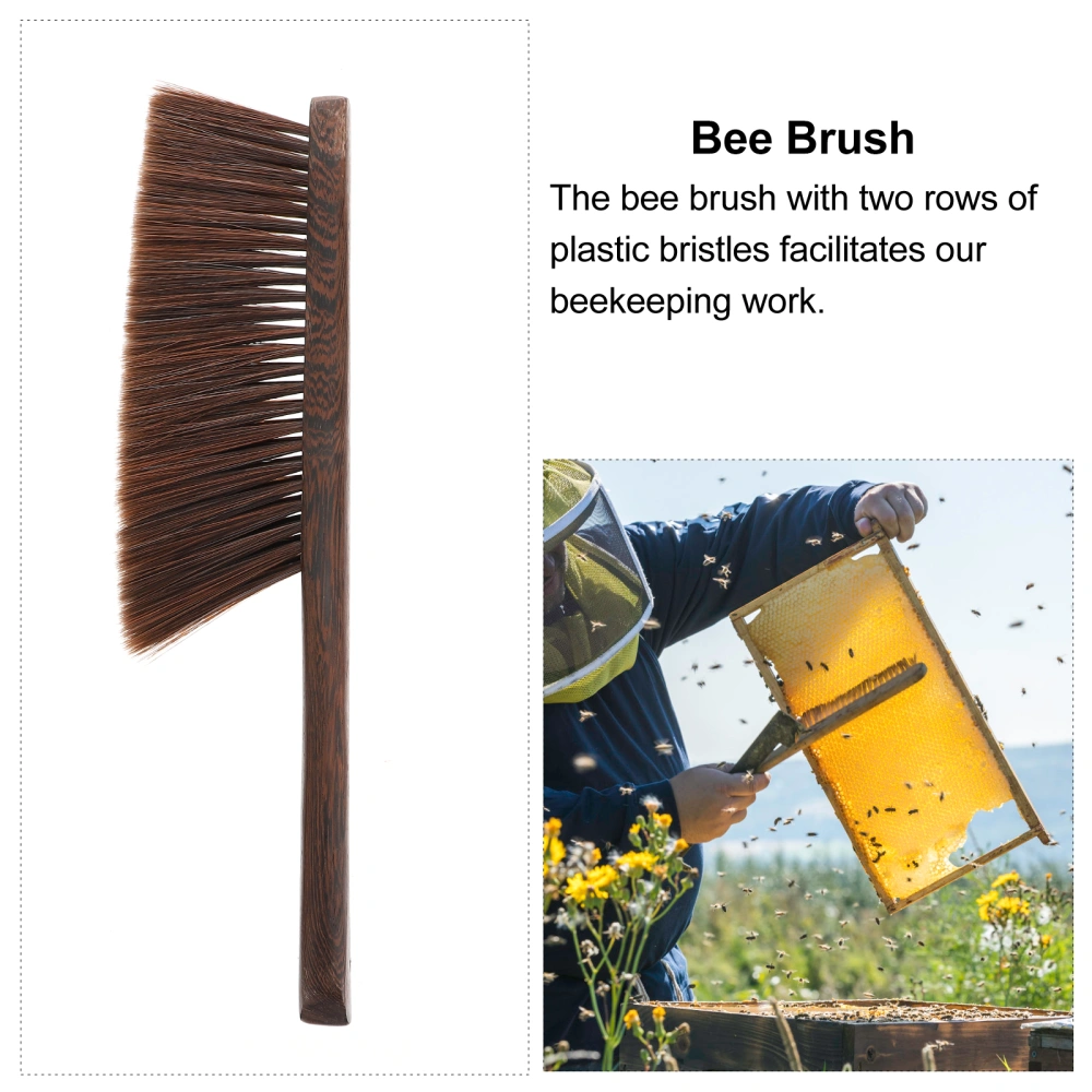 1pc Beekeeping Bee Brush Beekeeper Equipment Tool Beekeeper Brush with Wooden Handle