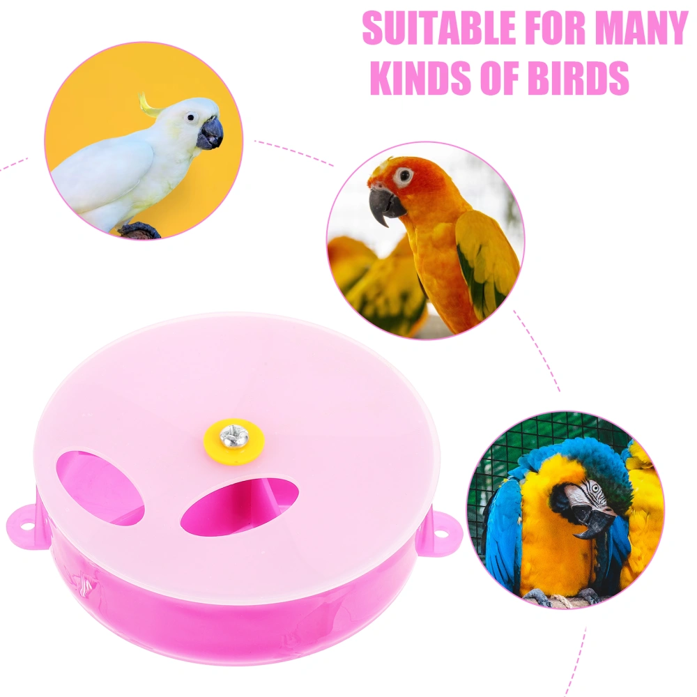 Creative Parrot Wheel-like Feeder Bird Foraging Box Bowl Interactive Parrot Bird Chew Toys (Purple)