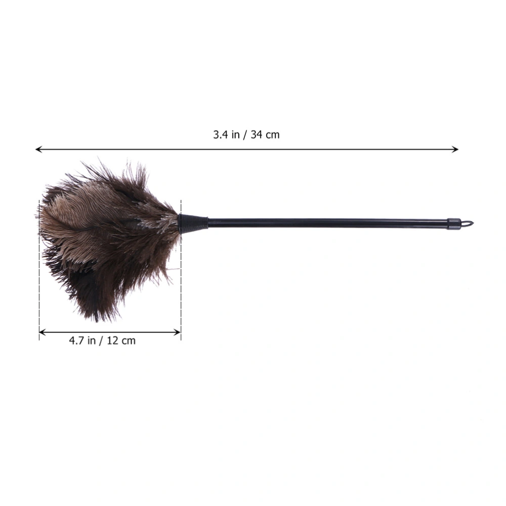 3pcs Portable Ostrich Feather Duster Plastic Handle Cleaning Tool Household Furniture Dust Cleaner for Home Daily Use