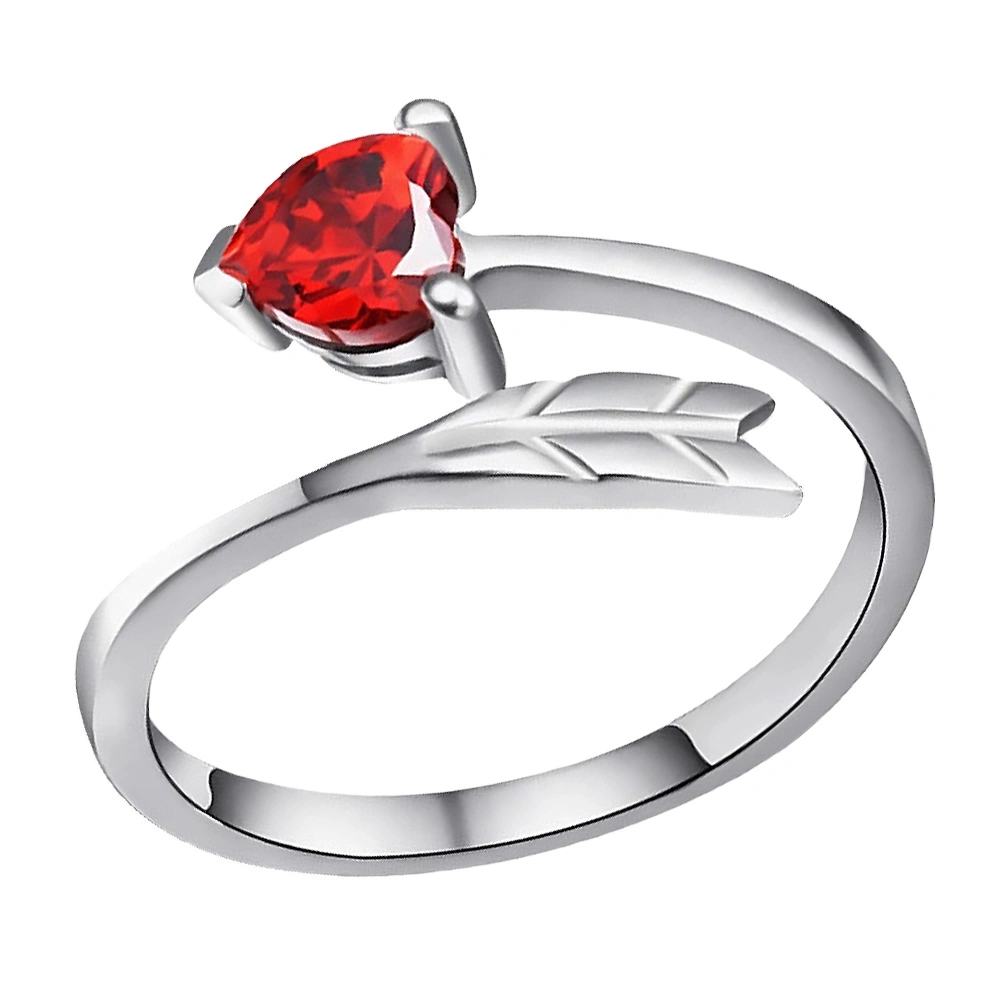 1Pc Couple Ring Elegant Finger Ring Fashion Finger Jewelry (Silver)