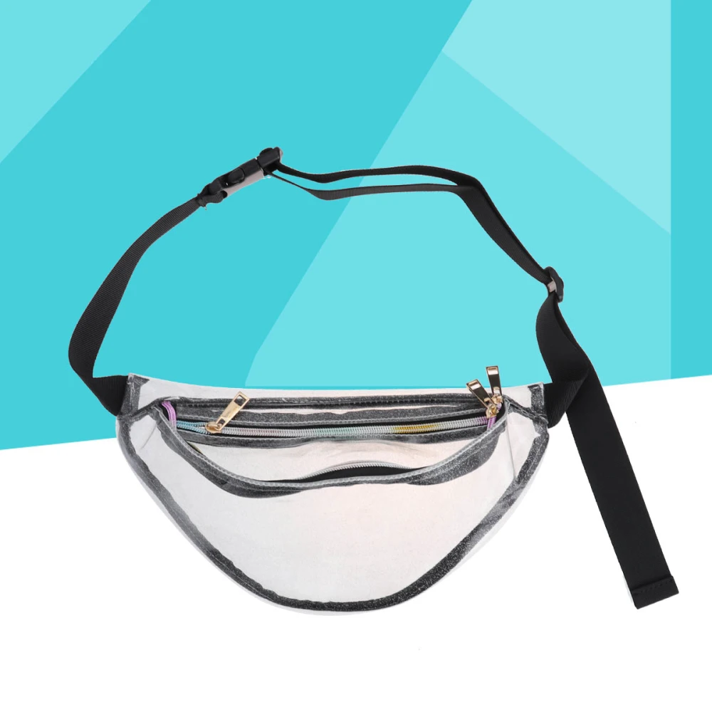 Men Women Bag Vintage Transparent Running Waist Chest Bag Fanny Waist Crossbody Bag Pack Purse (Gypsophila Symphony without Inner Cloth)