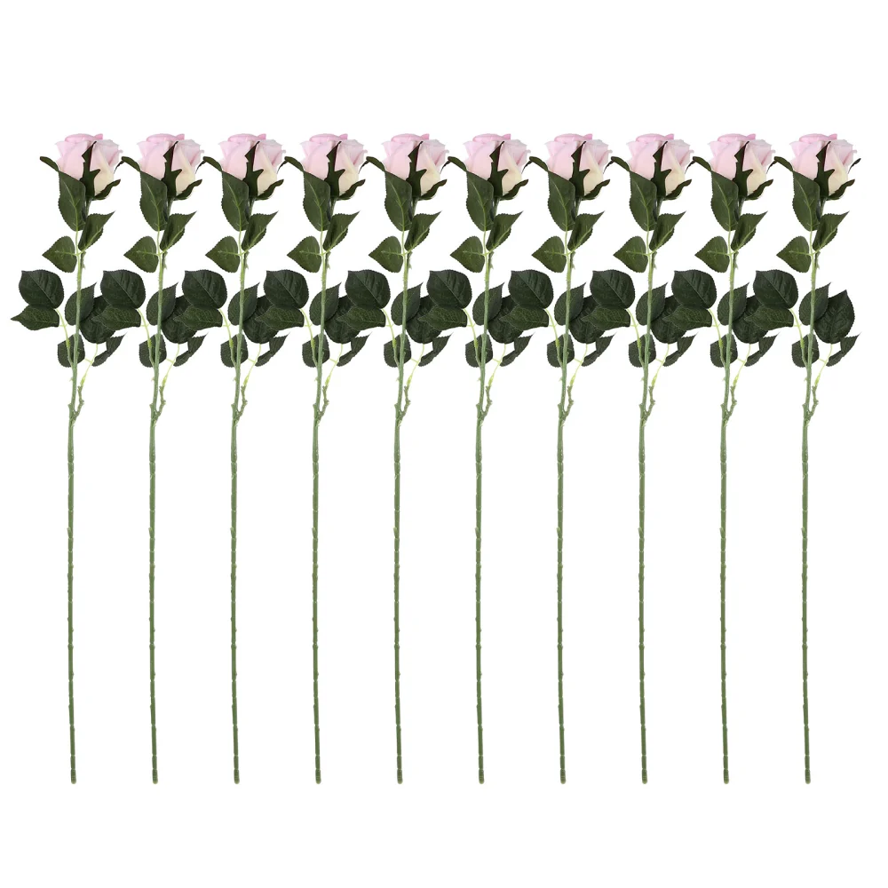 10Pcs Simulation Rose Flowers Artificial Flowers Decoration for Wedding Home