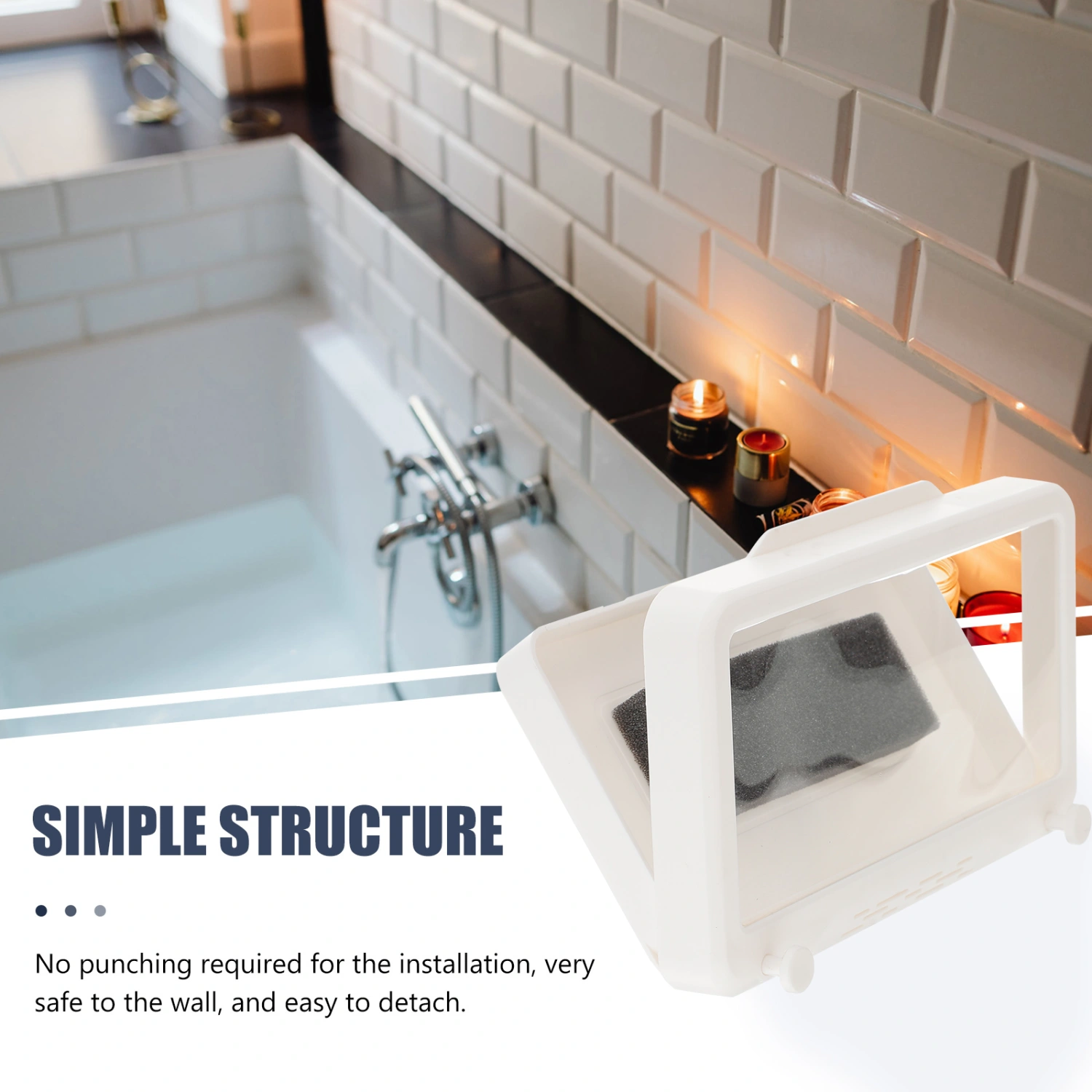 Wall-mounted Phone Stand Bathroom Waterproof Screen Touch Phone Storage Box
