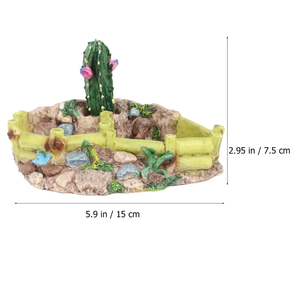 1Pcs Cactus Design Pet Food Bowl Reptile Drinking Dish Crawler Food Dish Pet Supplies for Reptile Tortoise Water Turtle Lizard Snake