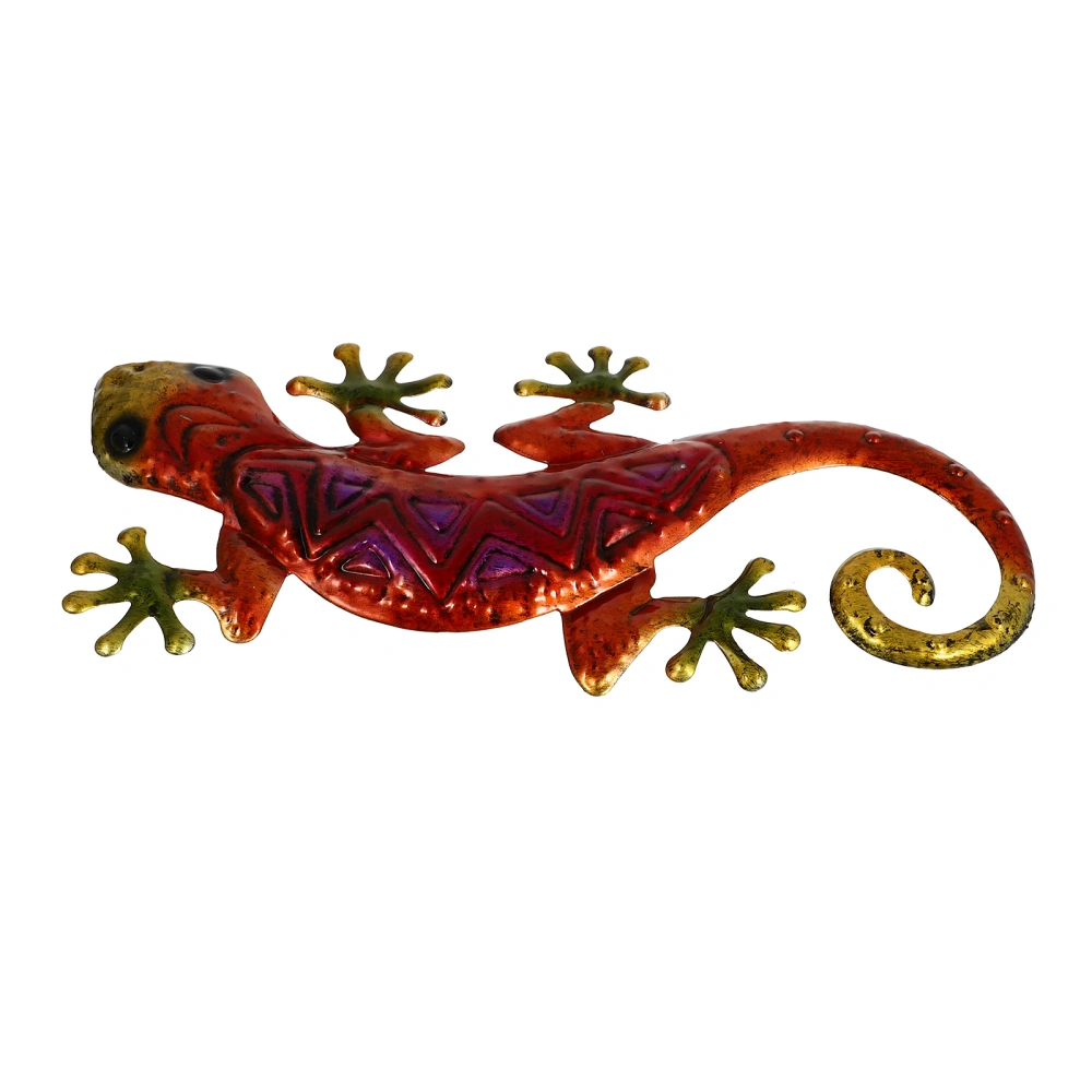 1pc Gecko Hanging Pendant Wall Art Craft Iron Gecko Wall Decoration for Home