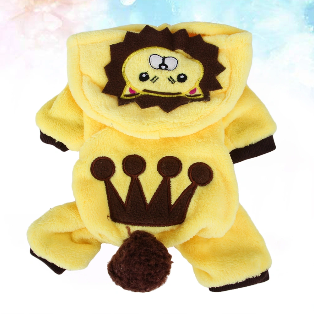 1Pc Lovely Creative Pet Warm Coat Funny Lion Design Clothes Pet Costume for Puppy Dog Cat Size XS