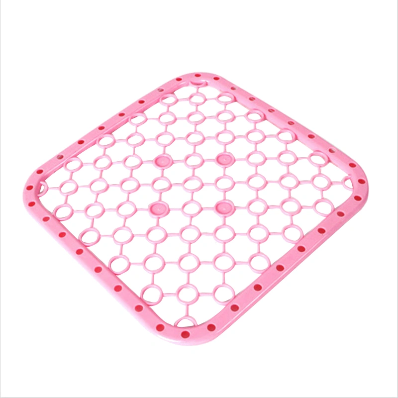 Kitchen Sink Divider Protector Mat Heat Insulation Table Mat (Pink)