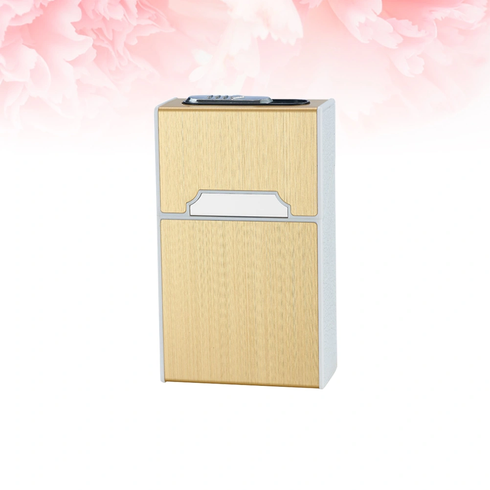 Electric USB Rechargeable Cigarette Lighter Cigarette Case Electronic Cigar Lighter (Golden)