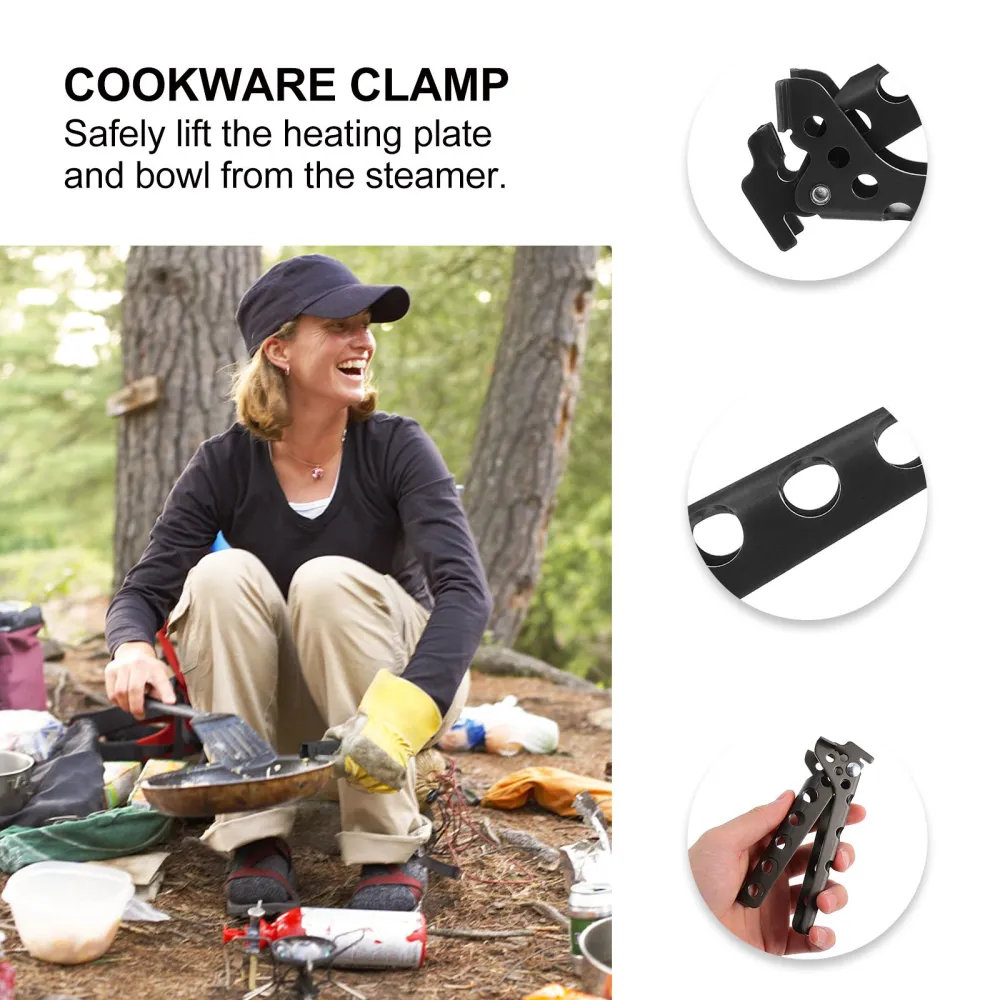 Anti-scalding Camping Pot Clamp Cookware Clamp Pot Holder Gripper for Outdoor