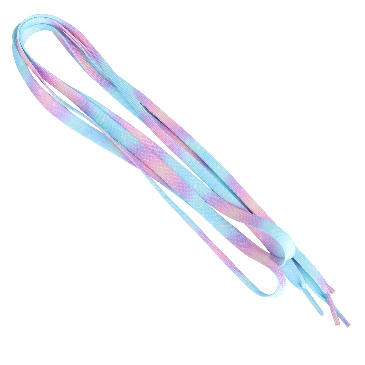 2 Pair Colorful Dyeing Shoelace Tie-Dye Gradient Shoe Straps Multi-purpose Cool Shoes Laces for Shoes (Candy Color+Light Pink Size 160CM)
