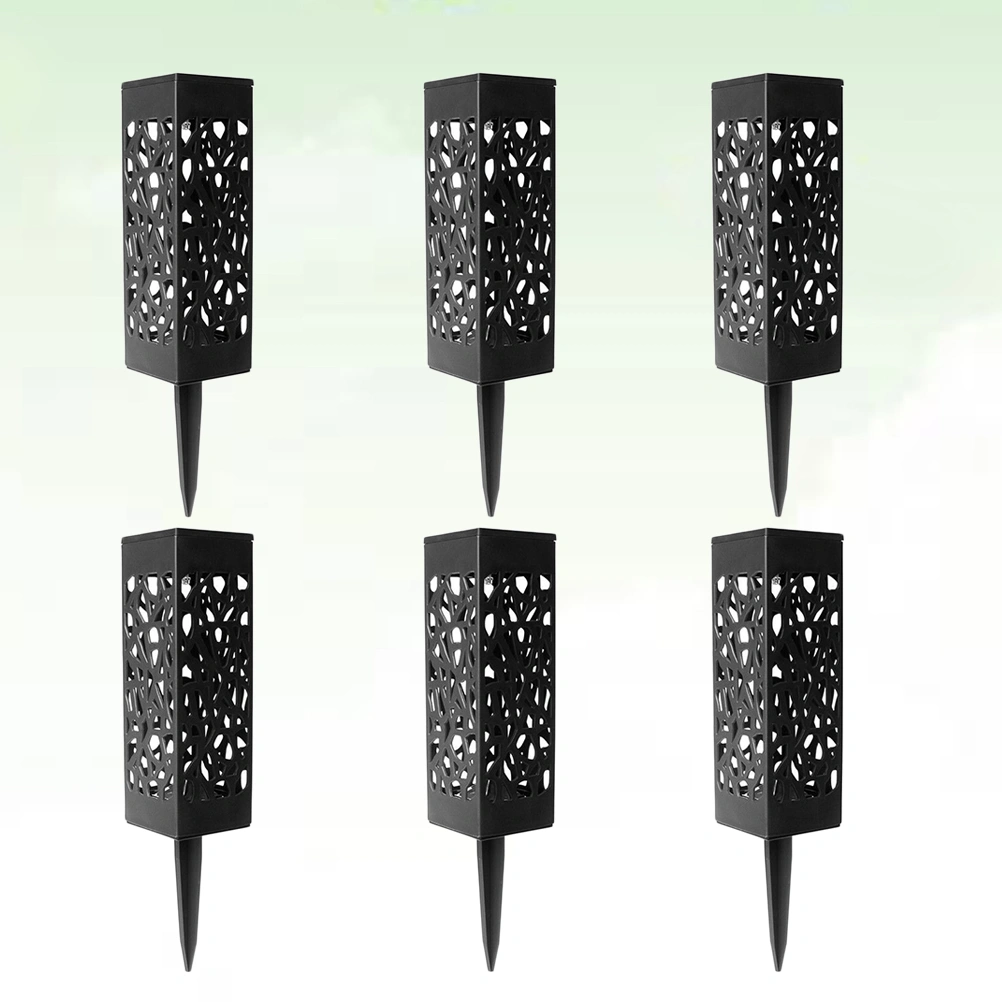 6 Pcs Solar Lights Outdoor Ground Lights Hollow Design Path Garden Landscape Lighting for Yard Driveway Lawn Pathway