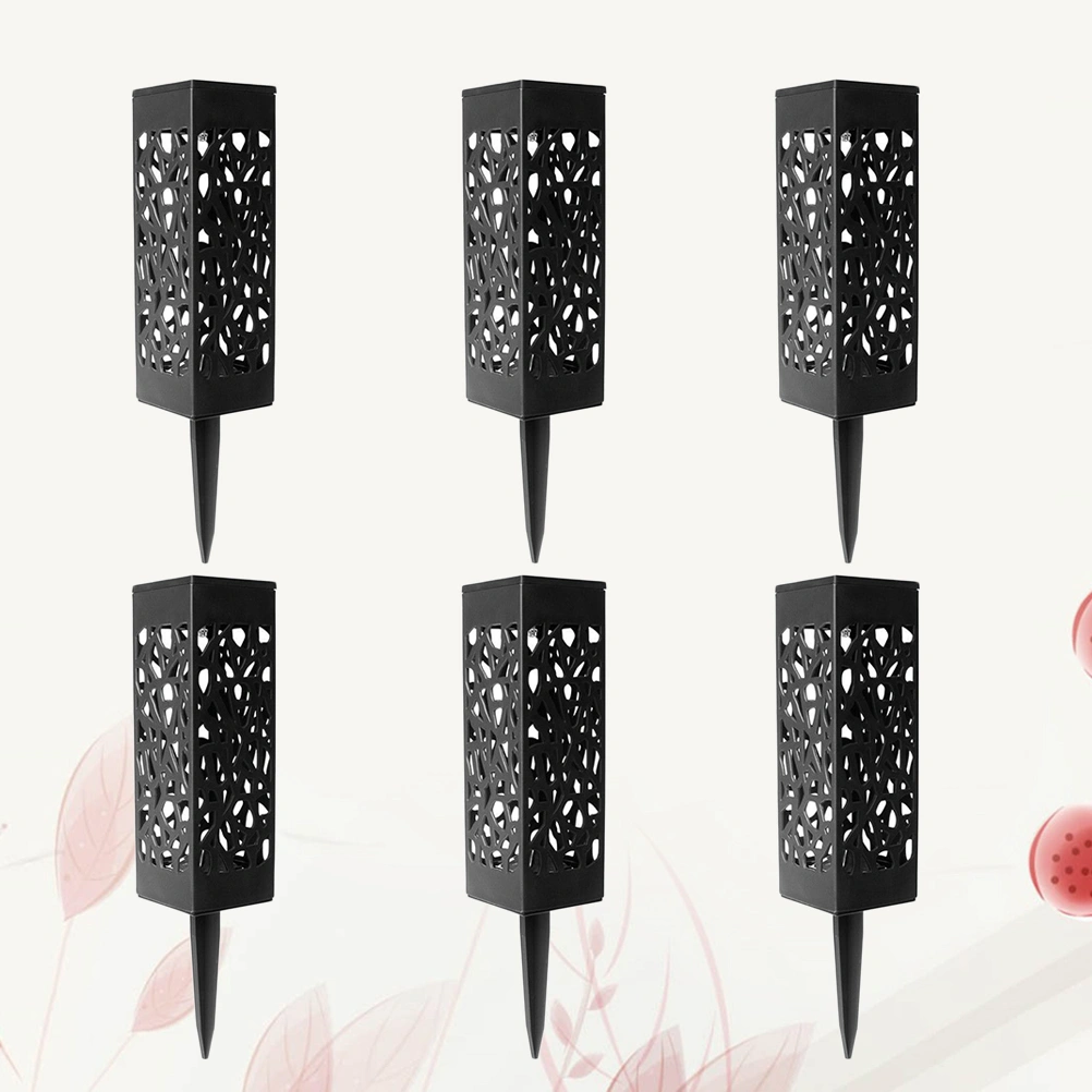 6 Pcs Solar Lights Outdoor Ground Lights Hollow Design Path Garden Landscape Lighting for Yard Driveway Lawn Pathway