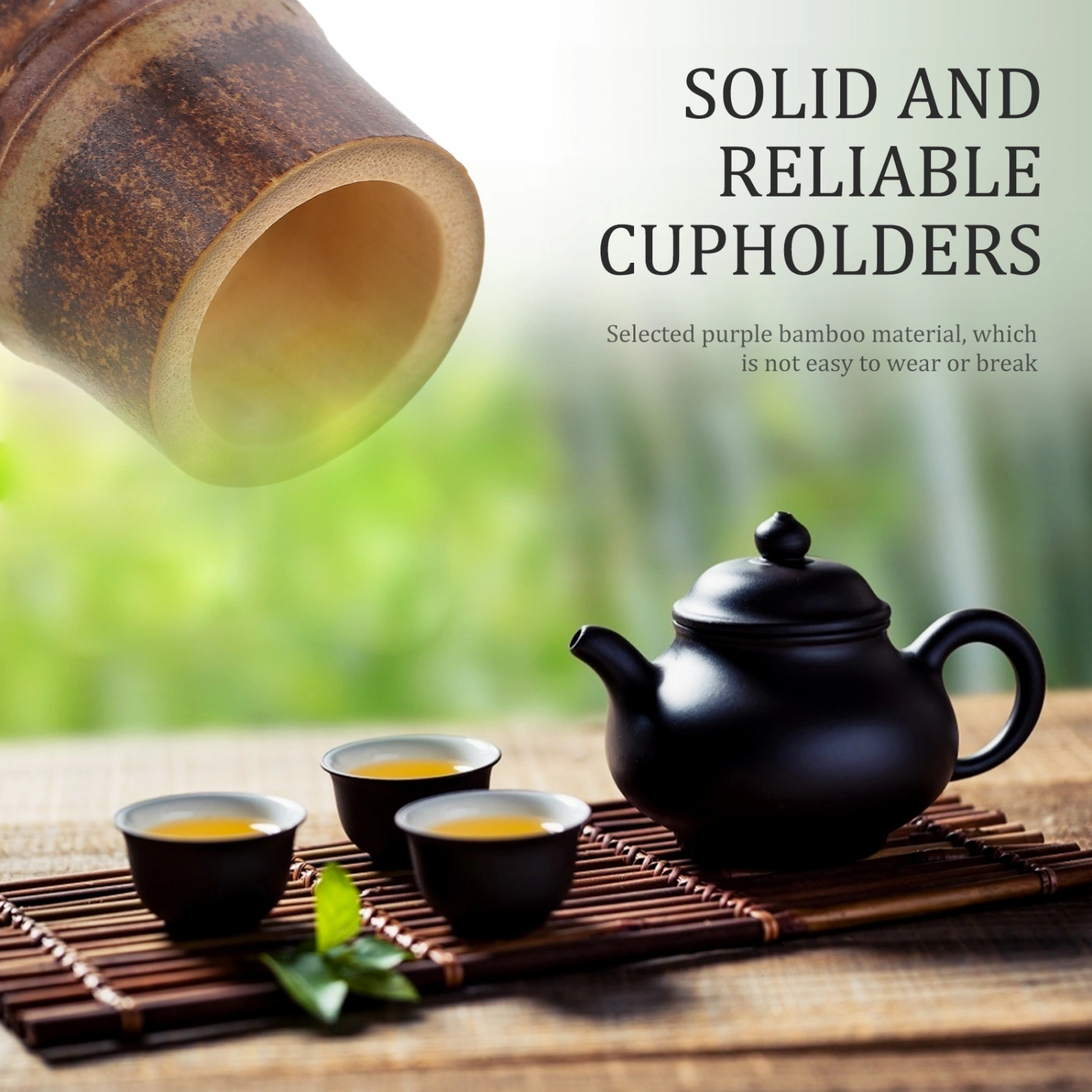 1pc Tea Cup Lid Holder Premium Cup Lid Holder Old Bamboo Root Lid Holder