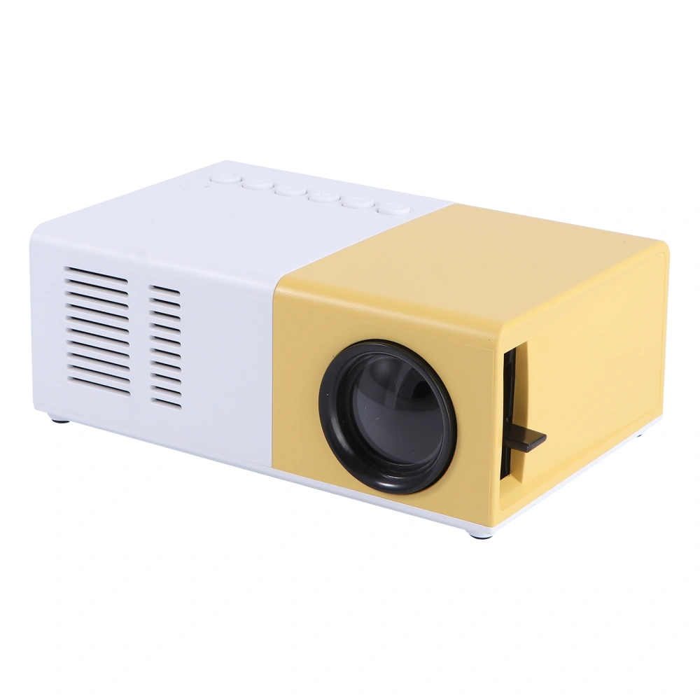 1Pc LED Home Office YGPD300 Projector 1080P Mini Mini Projector Factory with AU PLug(Yellow)