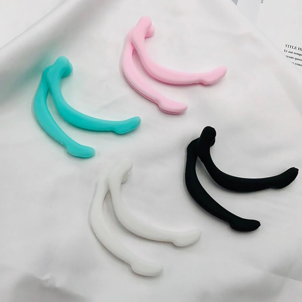 4pcs Mask Ear Caps Pad Silicone Ear Protector Ear-hook Cushion Ear Mask Hook Accessories (Random Color)