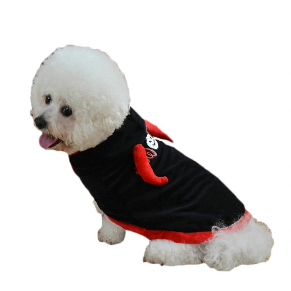 Halloween Pet Dog Cape Costume Coral Fleece Pet Cape Cloak Cat Cosplay Pet Apparel(Black Size L)