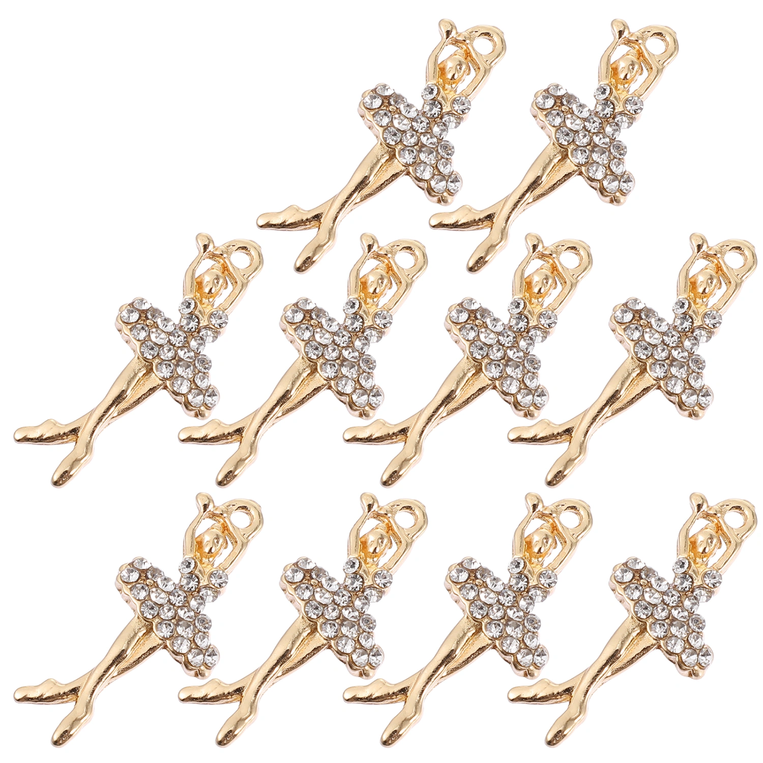 10pcs Ballet Dancer Girl Charms Headdress Making Materials Crafts Supplies