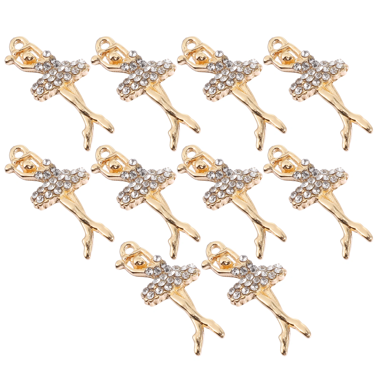 10pcs Ballet Dancer Girl Charms Headdress Making Materials Crafts Supplies